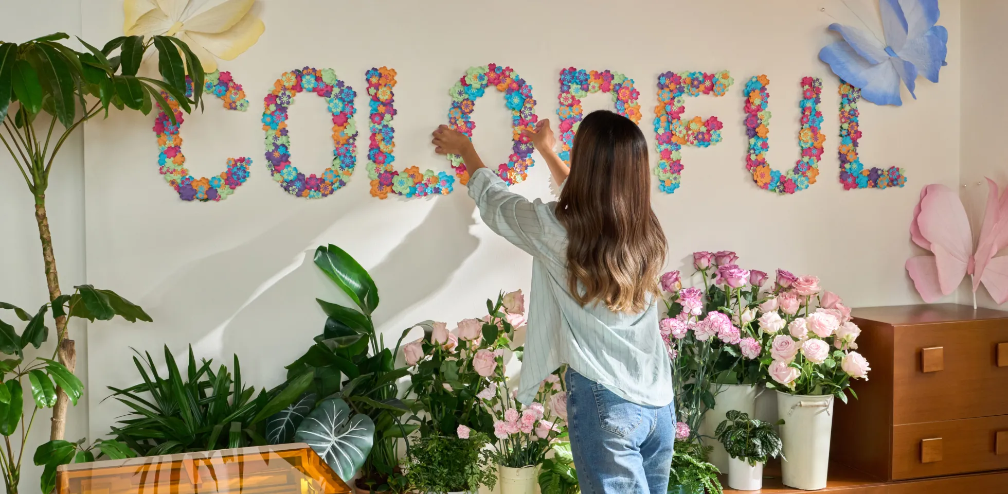 妝點生活空間 — floral wall décor with M2